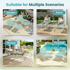 5-Piece Patio Bistro Set Garden Furniture with Table