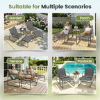 5-Piece Patio Bistro Set Garden Furniture with Table