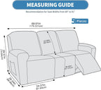 5 Pieces Recliner Sofa Covers Stretch Slipcover