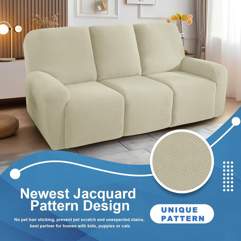 5 Pieces Recliner Sofa Covers Stretch Slipcover