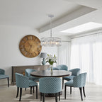 5- Round Crystal Drum Pendant Light Fitting Adjustable
