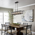 5- Round Crystal Drum Pendant Light Fitting Adjustable