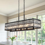5- Round Crystal Drum Pendant Light Fitting Adjustable