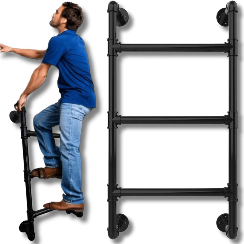 5-Rung Wall-Mounted Ladder Loft 5 Steps for Dorm