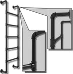 5-Rung Wall-Mounted Ladder Loft 5 Steps for Dorm