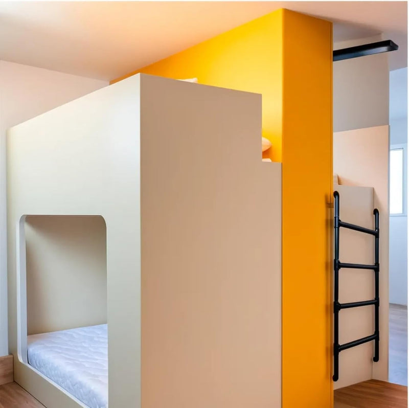5-Rung Wall-Mounted Ladder Loft 5 Steps for Dorm