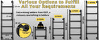 5-Rung Wall-Mounted Ladder Loft 5 Steps for Dorm