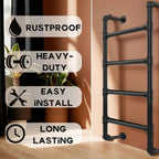 5-Rung Wall-Mounted Ladder Loft 5 Steps for Dorm