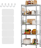 5-Shelf Shelving Unit with Height Adjustable Shelves