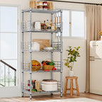 5-Shelf Shelving Unit with Height Adjustable Shelves