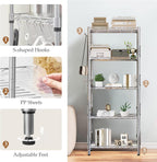 5-Shelf Shelving Unit with Height Adjustable Shelves Metal