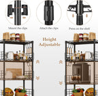 5-Shelf Shelving Unit with Height Adjustable Shelves Metal