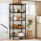 5-Shelf Shelving Unit with Height Adjustable Shelves Metal