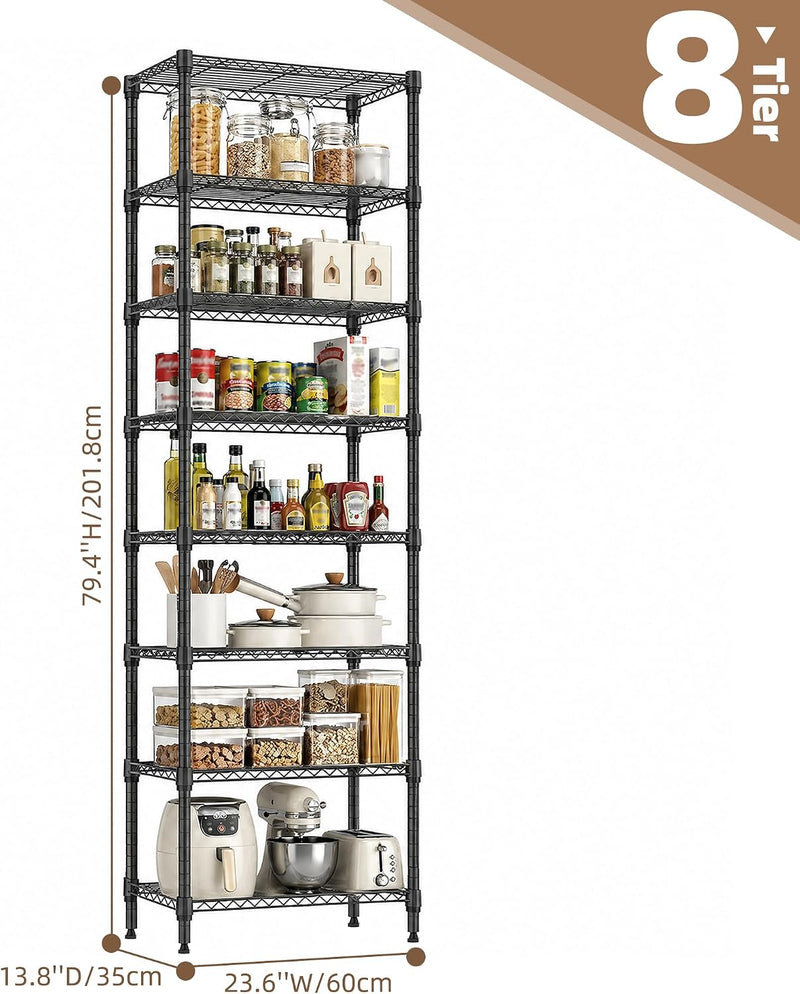 5-Shelf Storage Unit with Height Adjustable Shelves