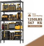 5-Shelf Storage Unit with Height Adjustable Shelves