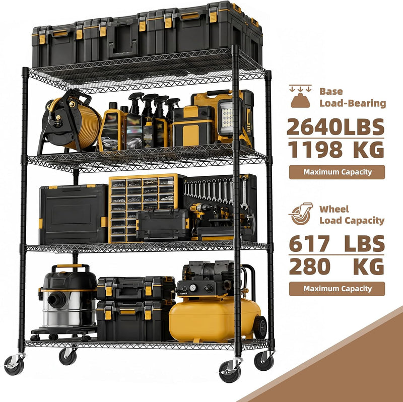 5-Shelf Storage Unit with Height Adjustable Shelves