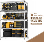 5-Shelf Storage Unit with Height Adjustable Shelves