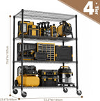 5-Shelf Storage Unit with Height Adjustable Shelves