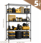 5-Shelf Storage Unit with Height Adjustable Shelves