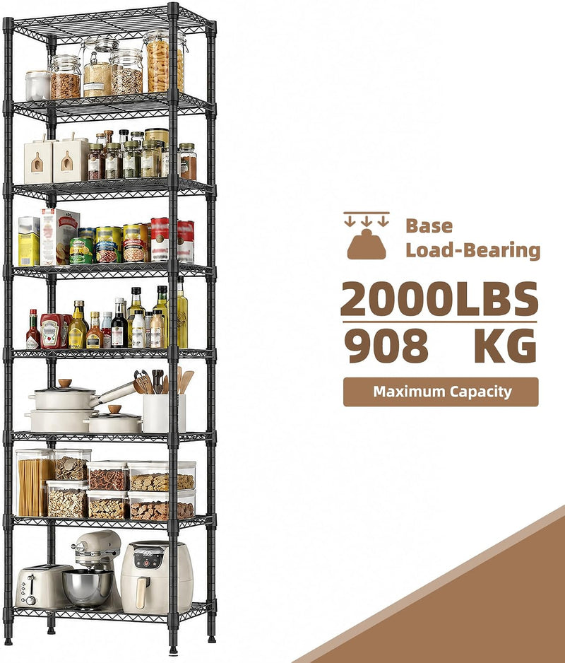 5-Shelf Storage Unit with Height Adjustable Shelves