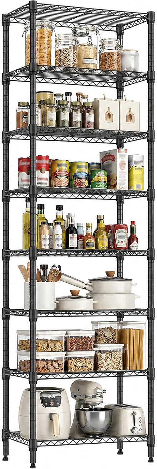 5-Shelf Storage Unit with Height Adjustable Shelves