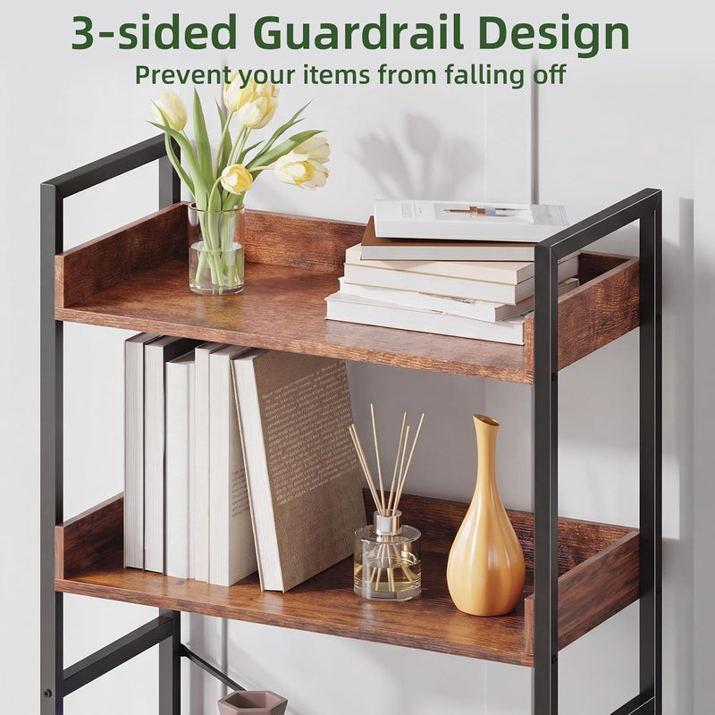 5-Tier Bookcase for Living Room Tall Bookshelf