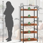 5-Tier Bookcase for Living Room Tall Bookshelf