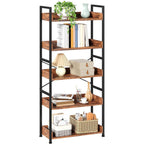 5-Tier Bookcase for Living Room Tall Bookshelf