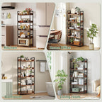 5-Tier Bookcase for Living Room Tall Bookshelf