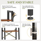 5 Tier Bookshelf with 2 Fabric Drawers Slim