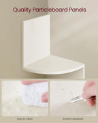 5-Tier Corner Shelf Display Floating in Living Room