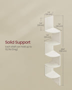 5-Tier Corner Shelf Display Floating in Living Room