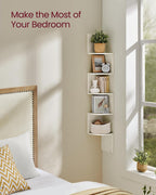 5-Tier Corner Shelf Display Floating in Living Room