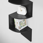 5-Tier Corner Shelf Display Floating in Living Room