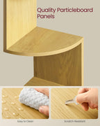 5-Tier Corner Shelf Display Floating in Living Room