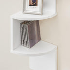 5-Tier Corner Shelf Display Floating in Living Room