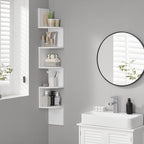 5-Tier Corner Shelf Display Floating in Living Room