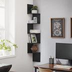 5-Tier Corner Shelf Display Floating in Living Room