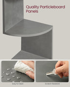5-Tier Corner Shelf Display Floating in Living Room