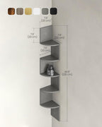 5-Tier Corner Shelf Display Floating in Living Room