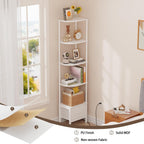 5-Tier Corner Shelf with LED Light Fabric Drawer