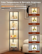 5 Tier Corner Shelf with RGB Lights Touch