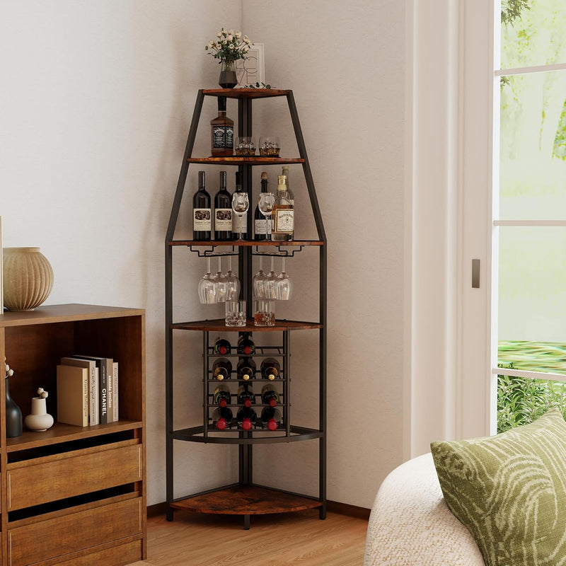 5 Tier Corner Wine Rack Wooden Racks Free
