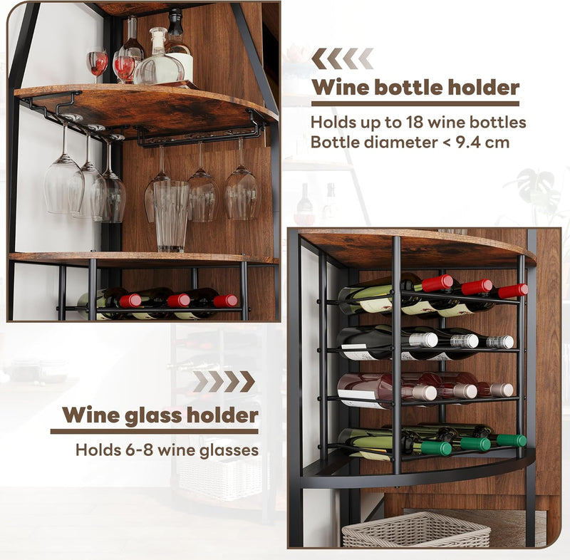 5 Tier Corner Wine Rack Wooden Racks Free