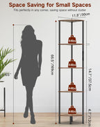 5 Tier Floor Lamp with Shelves LED Light