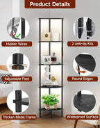 5 Tier Floor Lamp with Shelves LED Light
