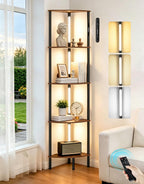 5 Tier Floor Lamp with Shelves LED Light
