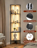 5 Tier Floor Lamp with Shelves LED Light
