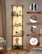 5 Tier Floor Lamp with Shelves LED Light