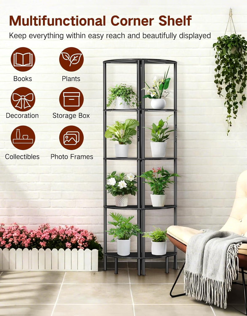 5 Tier Floor Lamp with Shelves LED Light